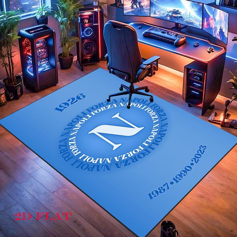 Ковер с логотипом SSC Napoli для гостиной, спальни, дома, украшение дивана, нескользящий коврик для игр детей