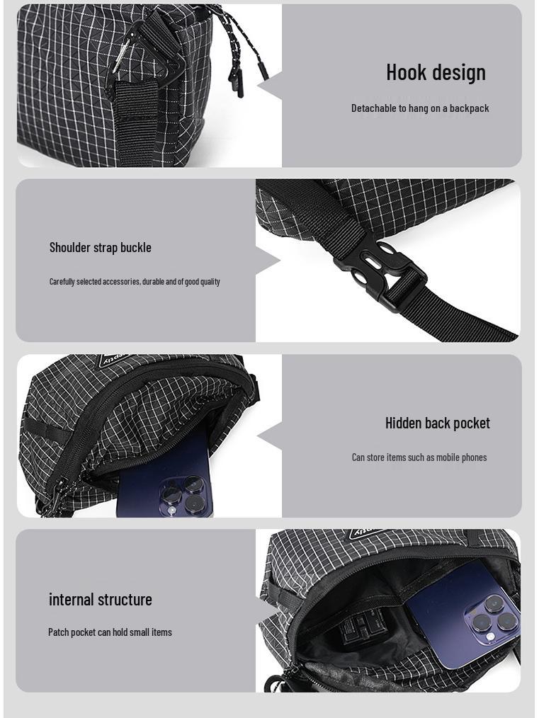 Унисекс кросс-боди сумка в корейском стиле для гор: Модная Маленькая Сумка на Плечо для Телефонов и Спорта (2025)