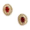 [K7187] - Garnet 'Sissi' Gold Plated Earrings