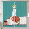 Pink Curtains for Living Room Kittens and Dogs Customs Free Shipping Products Modern Curtains Ready Window Curtain Tiebacks the