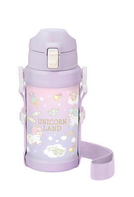 Бутылка для воды для детей 600 мл Unicorn Purple с плечевым ремнем Бутылка для непосредственного питья SBR-600D