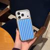 Нишевый простой чехол-полоска в стиле color block для iPhone 14/15/16/17 Pro Max