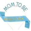 Повязка на голову со стразами "MOM TO BE" Золотая Набор лент-повязок для вечеринки по определению пола Вечеринка