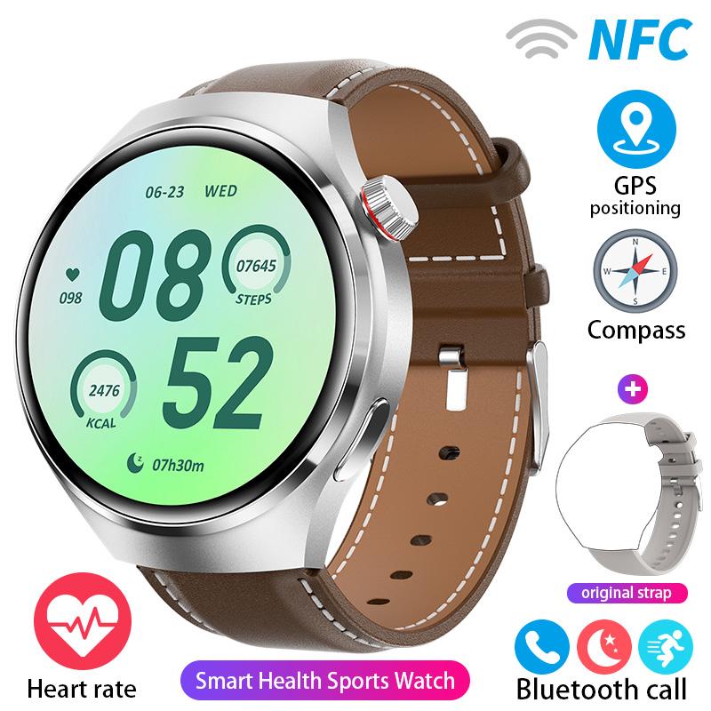2023 NFC Смарт-часы для мужчин GT4 Pro 390*390 HD экран сердечного ритма Bluetooth вызов IP68 водонепроницаемые умные часы для Huawei Xiaomi + коробка