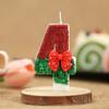 1PC Fashion Party Supplies Birthday Candles Christmas Theme Red Bow Cake Decor 0-9 Number