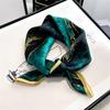100% Silk Four Seasons Scarves Fashion Print Sunscreen Kerchief Ethnic Style Small Square Headcloth Popular Print Shawls
