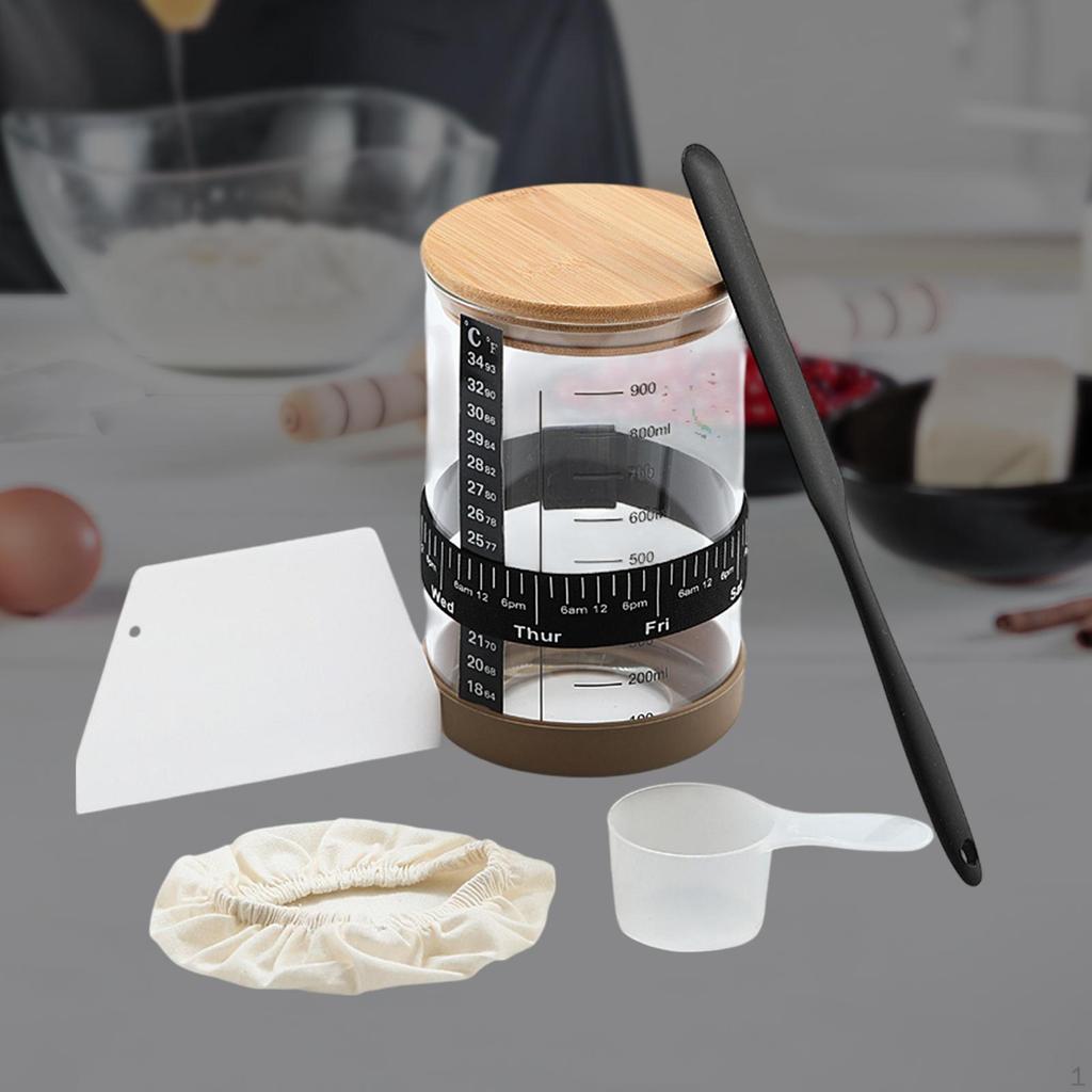 Набор банок для закваски с широким горлом для кухонных принадлежностей для выпечки хлеба