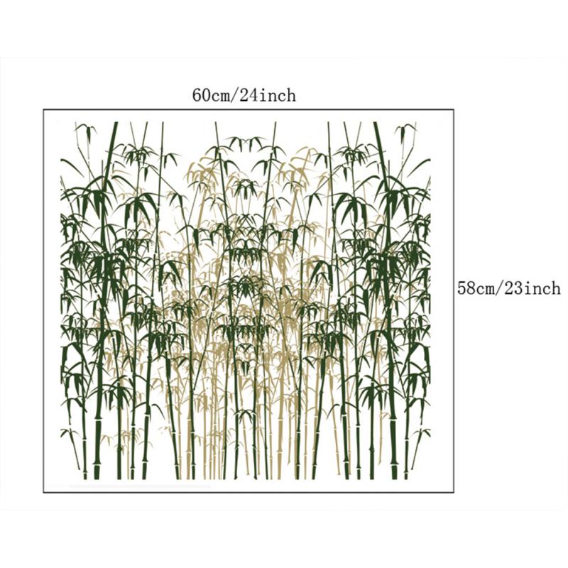 Стеклянная наклейка, матовые полупрозрачные клейкие наклейки на окна с бамбуковым узором, декоративная конфиденциальность
