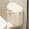 Household Dustbin High Appearance Level Wall-mounted Trash Can Large Capacity with A Cover Waterproof Crack for Kitchen Toilet