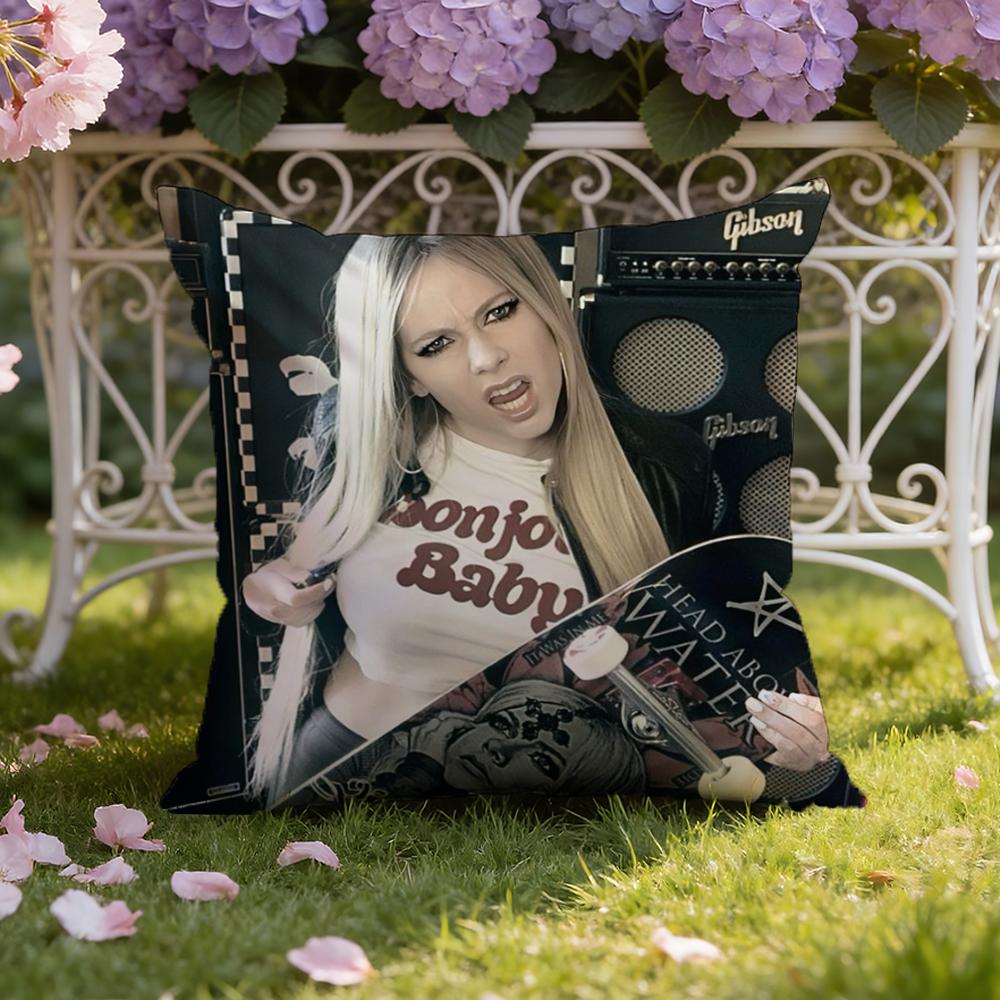 A-Avril R-Ramona Lavigne Наволочка-подушка для дома и автомобиля, двойного назначения: Двусторонняя конструкция для максимального комфорта