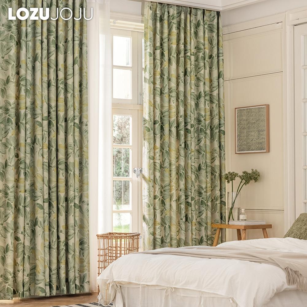 1 шт. LOZUJOJU, занавески с принтом свежих и целебных листьев и затенением 70-80% для спальни, гостиной, домашнего декора