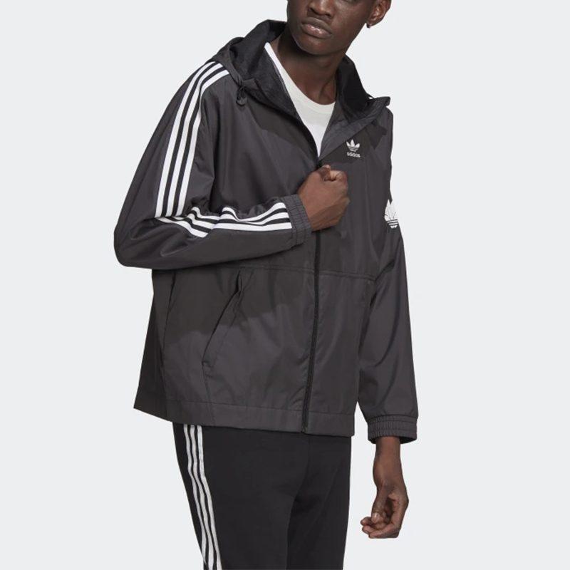 adidas Куртки Мужские Черные С Капюшоном Умеренные Инструктор GN3551