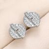 Huitan Chic Fashion Round Shape Stud Earrings Female Daily Wearable Accessories with Brilliant Zirconia Elegant Women's Jewelry