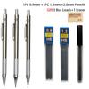 0.3 0.5 0.7 0.9 1.3 2.0 3.0mm Mechanical Pencil Full Metal Art Drawing Painting Automatic Pen Office School Supply Stationery