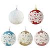 8cm Diameter Christmas Balls Decorations Hanging Ornament Lace Embroidery Ball