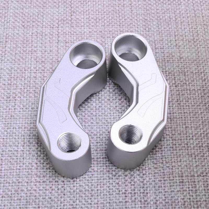 Pair Motorcycle Side Rearview Mirror Mount Riser Extender Adapter Connector