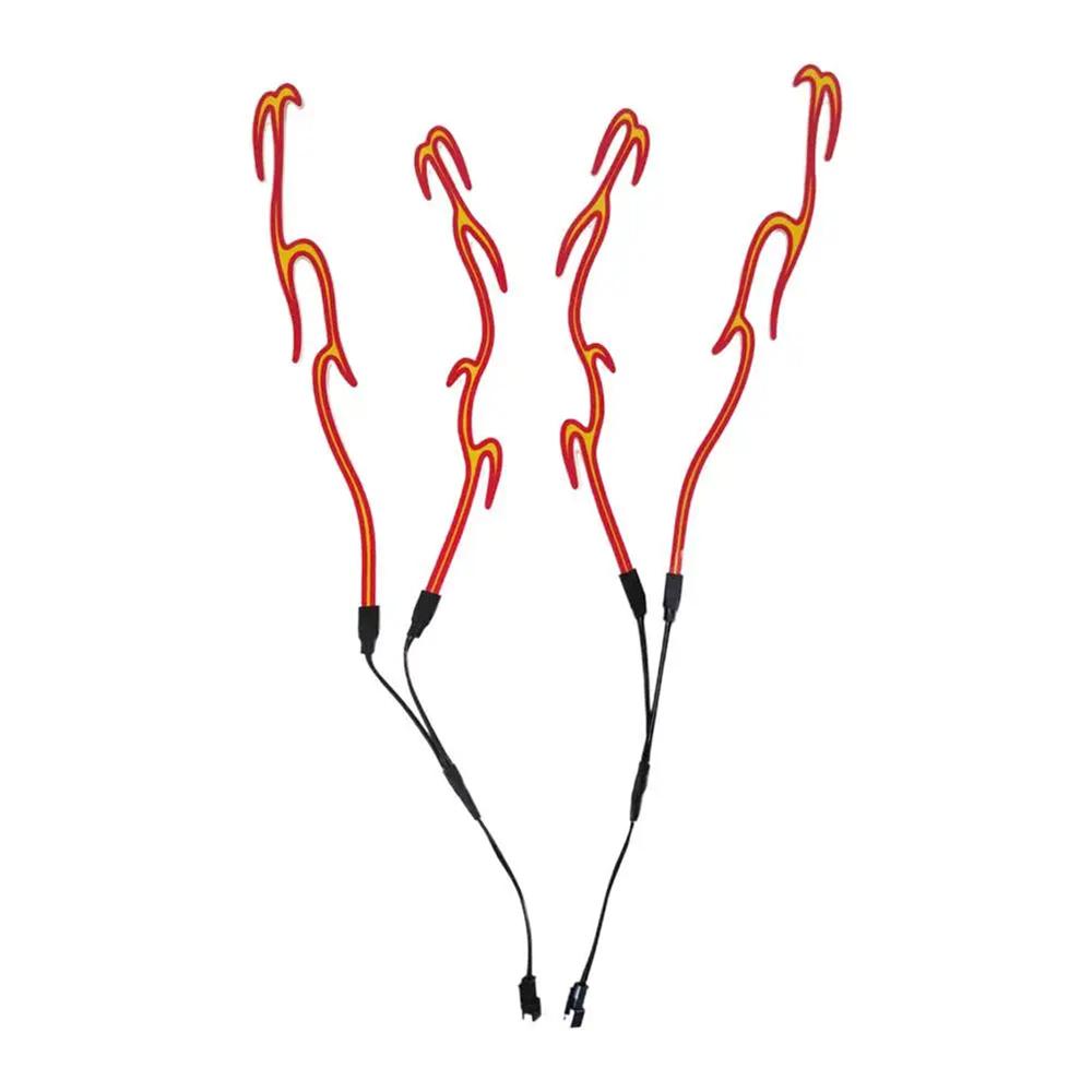 1 пара Светодиодная лента холодного света для мотоциклетного шлема, водонепроницаемая наклейка, мигающее предупреждение