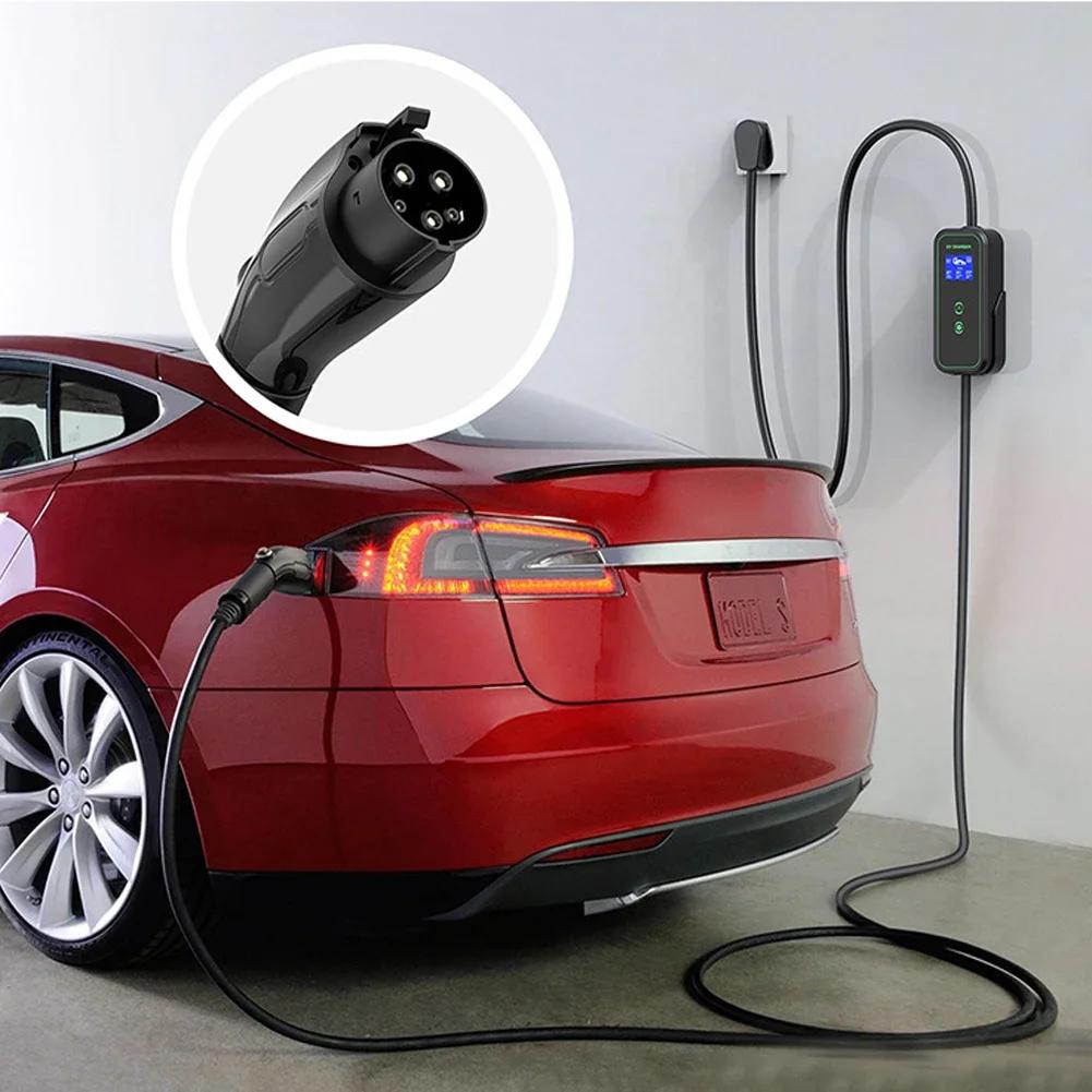 Держатель для зарядного устройства электромобиля, настенное крепление, органайзер для зарядного кабеля, автомобильный держатель для зарядного устройства, гнездо для кабеля типа 1/типа 2, держатель для зарядного кабеля