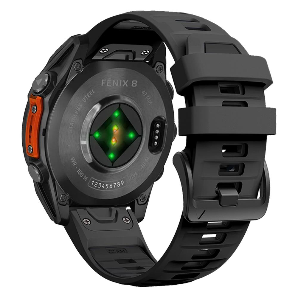 QuickFit Silicone Strap For Garmin Fenix 8 7X Pro 51mm/Enduro 3/Quatix/Tactix 7/Descent Mk2 Mk2i/D2 Mach 1 Watch Band Bracelet