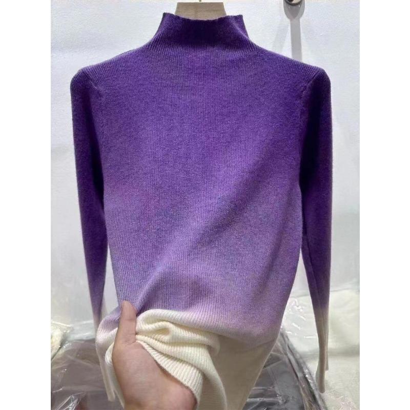 Женский трикотажный базовый слой с градиентным полуворотом выглядит стройнее осенью и зимой и носится с большим эластичным базовым слоем