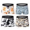 Men's Boxer Briefs 4 Pack Loose Fit Breathable Cotton Underwear Fashion Sexy Multi-Color