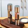 Dual Spice Grinder 2-in-1 Stainless Steel Manual Pepper And Salt Mill with Ceramic Core Adjustable Coarseness Seasoning Tool for Kitchen Travel Use