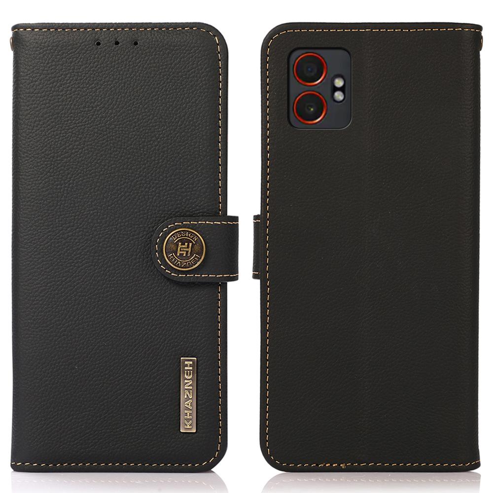 KHAZNEH для Samsung Galaxy XCover7 Pro Чехол Кожаный кошелек-обложка для телефона из натуральной коровьей кожи