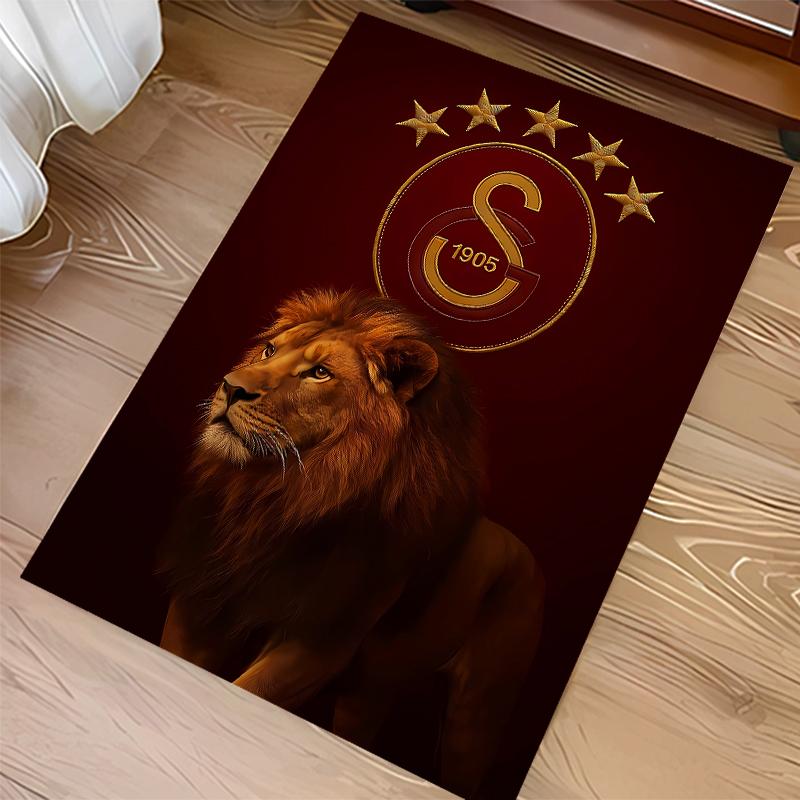 1 шт. Коврик с принтом Galatasaray S.K - Мягкий, Моющийся, Нескользящий Коврик для Помещений для Офисных Стульев, Гостиной, Домашнего Офиса, Декоративный Ковер