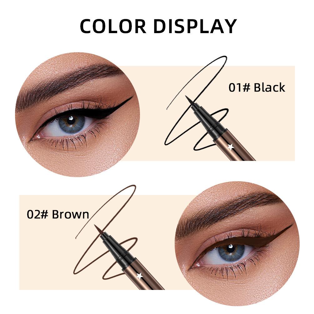 QIBEST Ultra-fine Liquid Eyeliner Is Smooth and Long-lasting No Smudged Quick-drying Waterproof Eyeliner