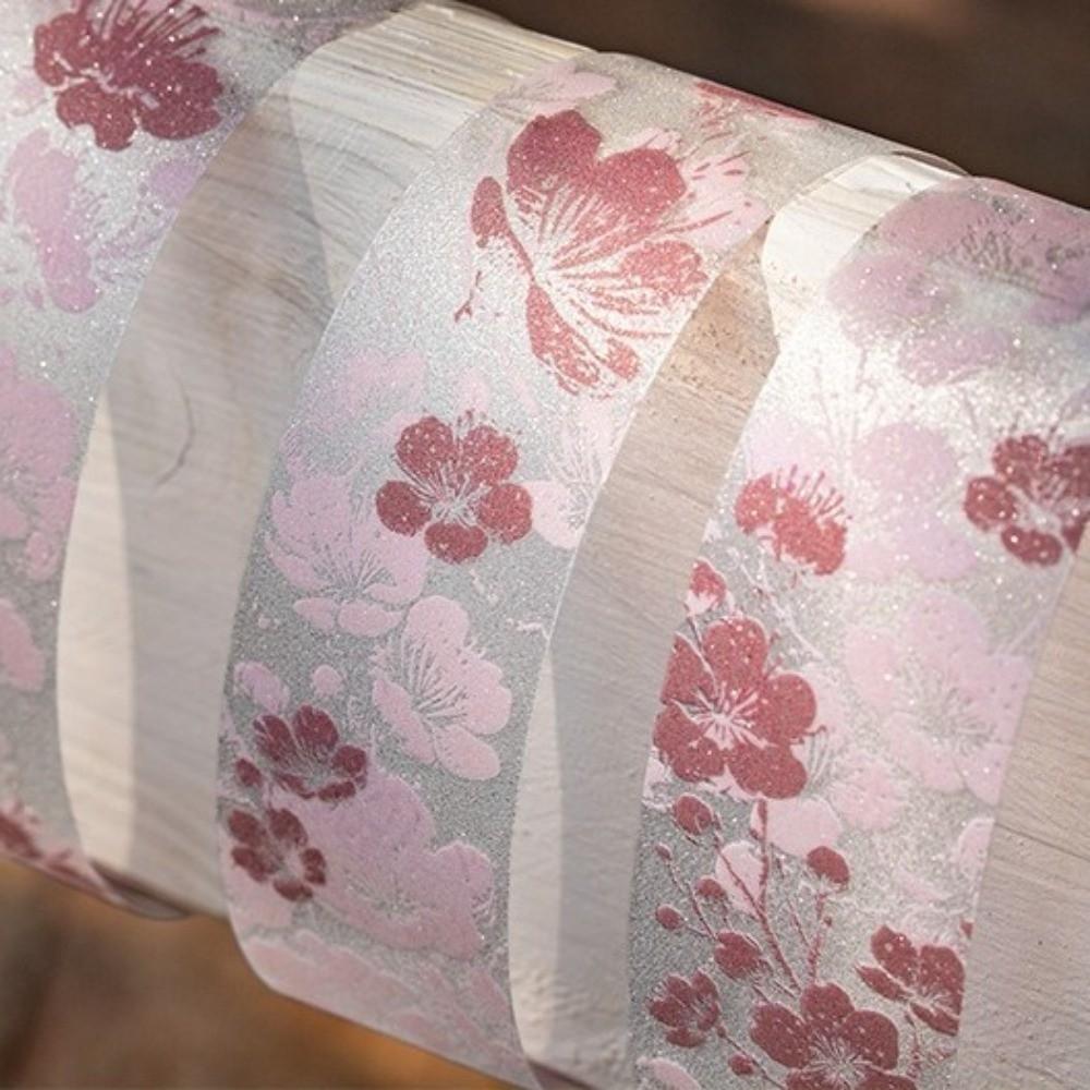 Decorative Adhesive Flowers Bloom Series Tape Collage Scrapbooking Tape for Paper Craft