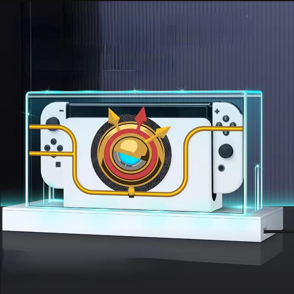 Прозрачный защитный чехол для дисплея от пыли для Nintendo Switch/OLED Host Shell Светящийся чехол для основания NS Games Аксессуары