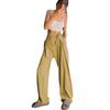 Ladies Summer Loose Pants Straight High Waist Casual Fashion Wide Leg Pants
