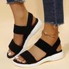 Fashion New Women's Wedge Heel Platform Cozy Sandals Ladies Outdoor Beach Sandals Elastic Band Designer Shoes Sandals Women Summer