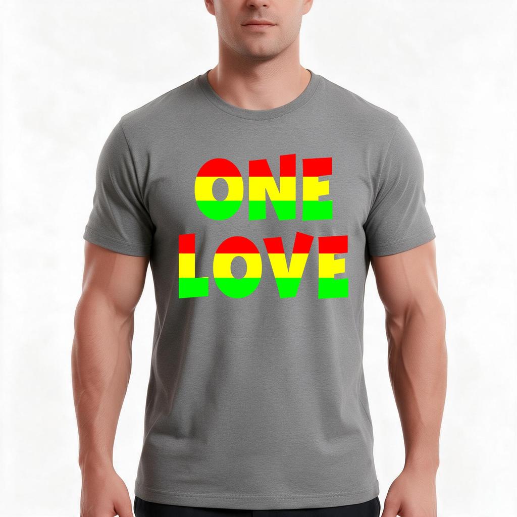 One Love Tshirt Summer Casual Cotton Tee Oversized Streetwear Tops Vintage Graphic Print Loose Fit Short Sleeve