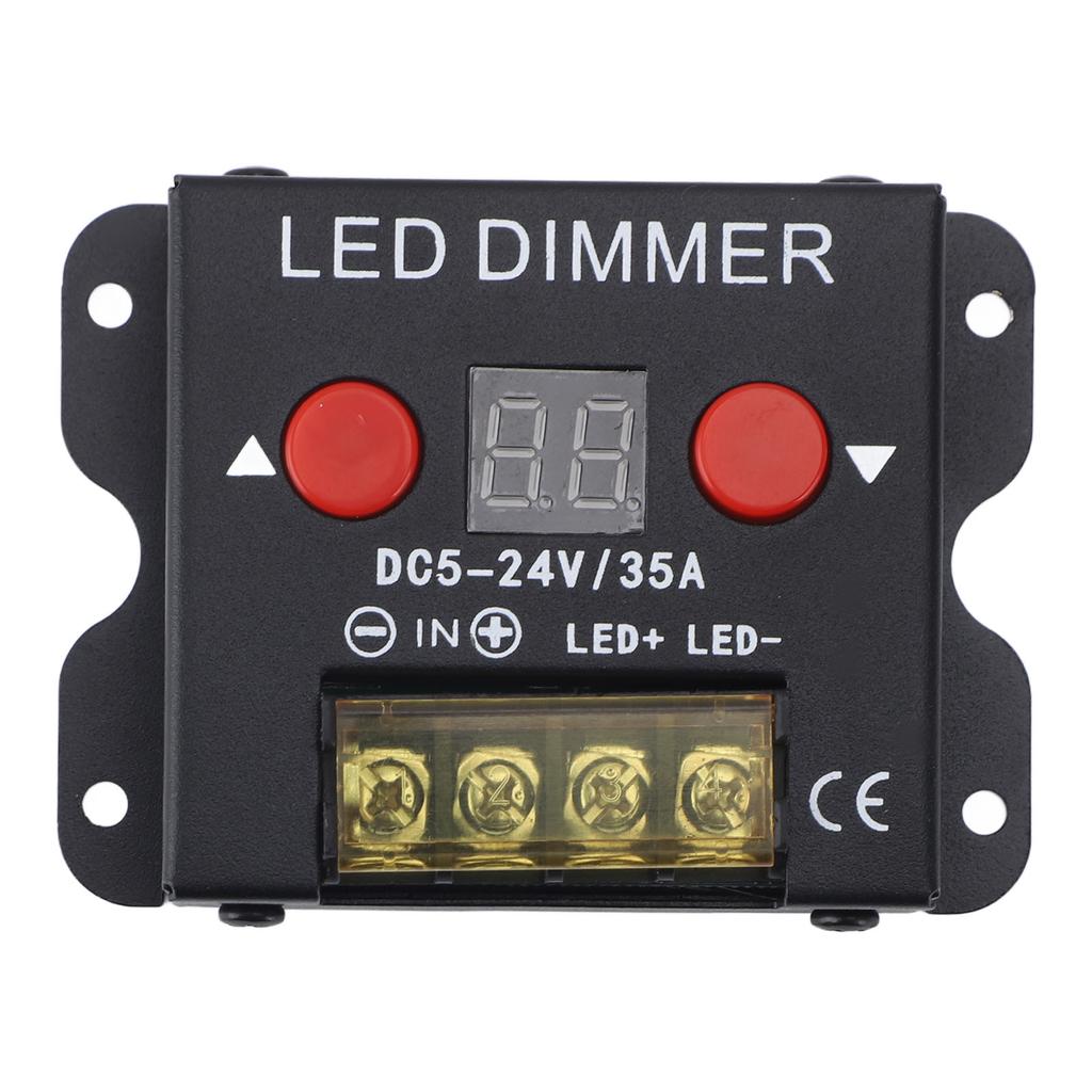 Светодиодная лента Диммер DC 5‑24V 35A PWM Контроллер диммирования с цифровым дисплеем Металлический корпус для домашнего и коммерческого использования