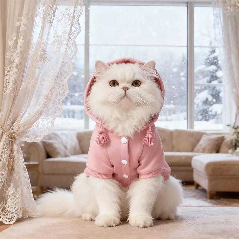 Pet Dog Hoodie Sweatshirt Teddy French Bulldog Winter Fall Casual Wear 7 Colors XS To XXL