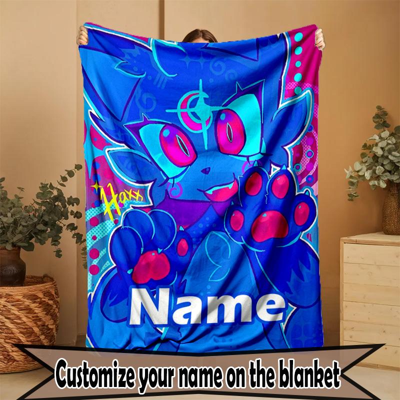 Custom Name Personalized Cosmic Bot Crew Print Blanket, Home Decor, Bedroom, Sofa, Camping, Couch, Gifts for Birthday ChristmasEnthusiasts