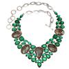 Necklace Rainforest Jasper Emerald Gemstone Silver Jewelry 18-20''