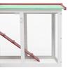 Large Rabbit Hutch Red and White 145 x 45 x 84 cm Wood