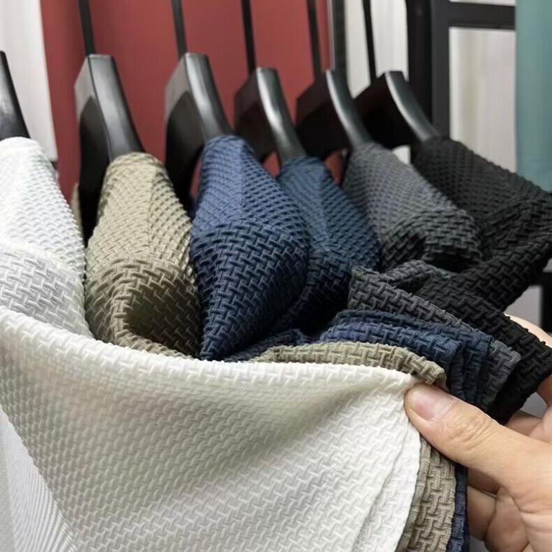 Летняя модная мужская футболка из бамбуковой сетки Ice Silk, мужская футболка с коротким рукавом и круглым вырезом, с коротким рукавом, мужская нижняя рубашка, мужской верх