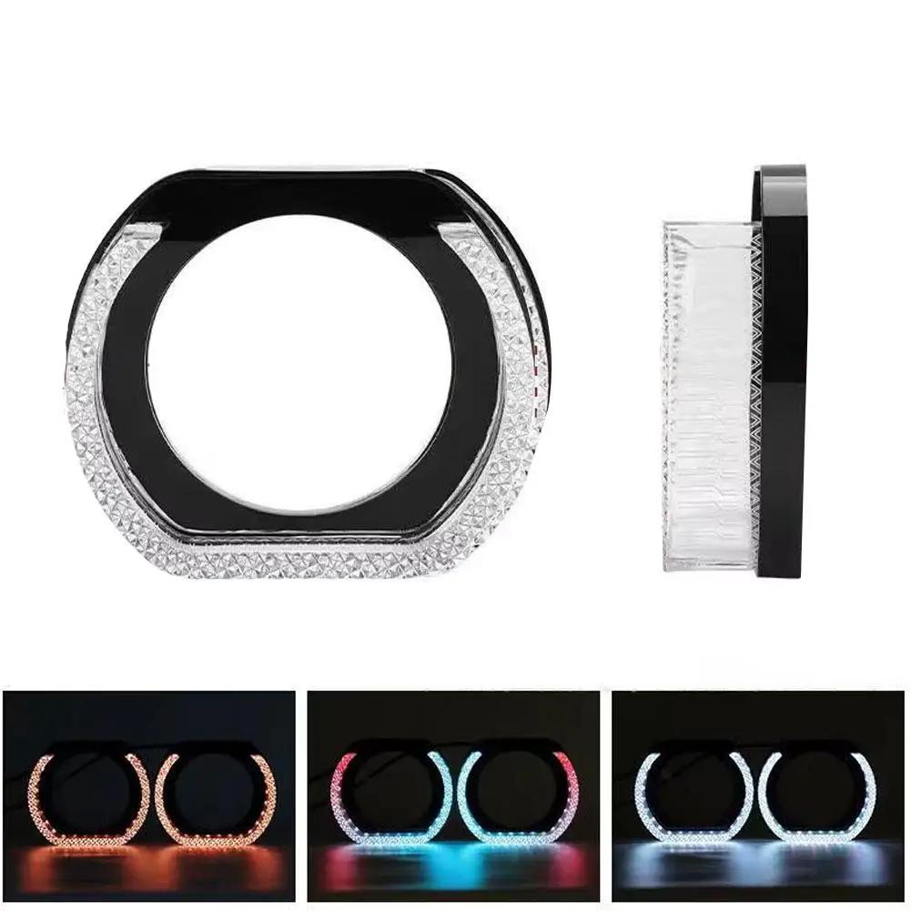 2 шт. 3-дюймовые 5D RGB LED Ангельские Глаза Кольца Halo Фары Автомобиля Прямоугольный Свет DRL Аксессуары Чехлы X6C3