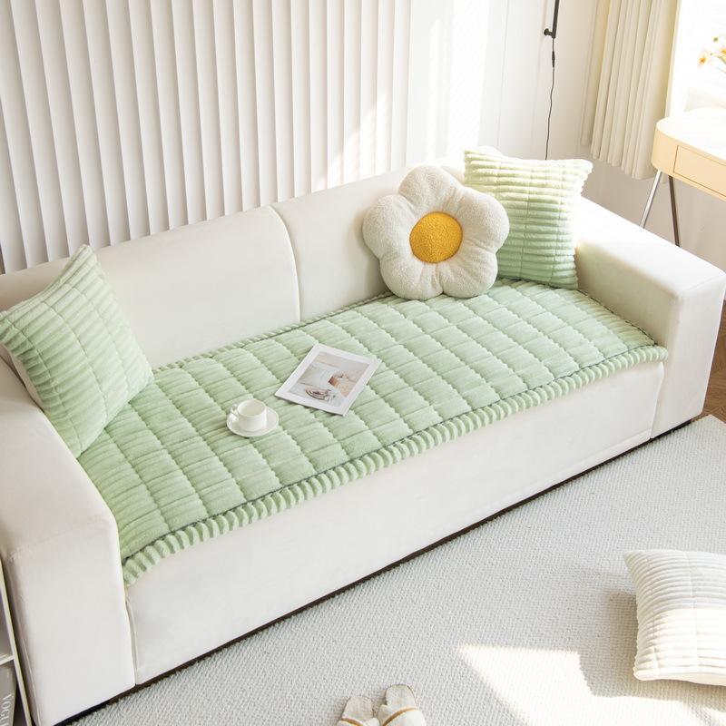 [Мягкий вельветовый шнур] Подушка для дивана Осень и зима Современный простой Нескользящий кожаный диван Утолщенный Всеобъемлющий чехол для дивана