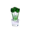 Handmade Crystal Tulip Sculpture Colorful Tulip Bouquet Statue  Home Table Decor