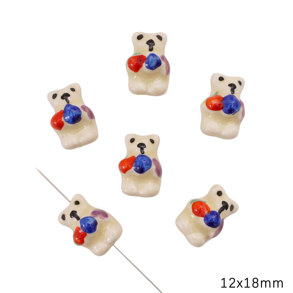 Керамические расписанные вручную бусины для милых животных-подвесок для браслетов, ожерелий и ювелирных изделий своими руками