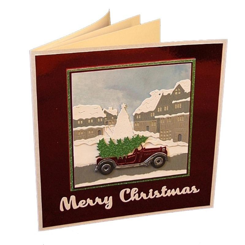 1 шт. Грузовик, карета, рождественская елка, трафарет для резки металла, для скрапбукинга, тиснения, бумажной открытки, декоративного шаблона