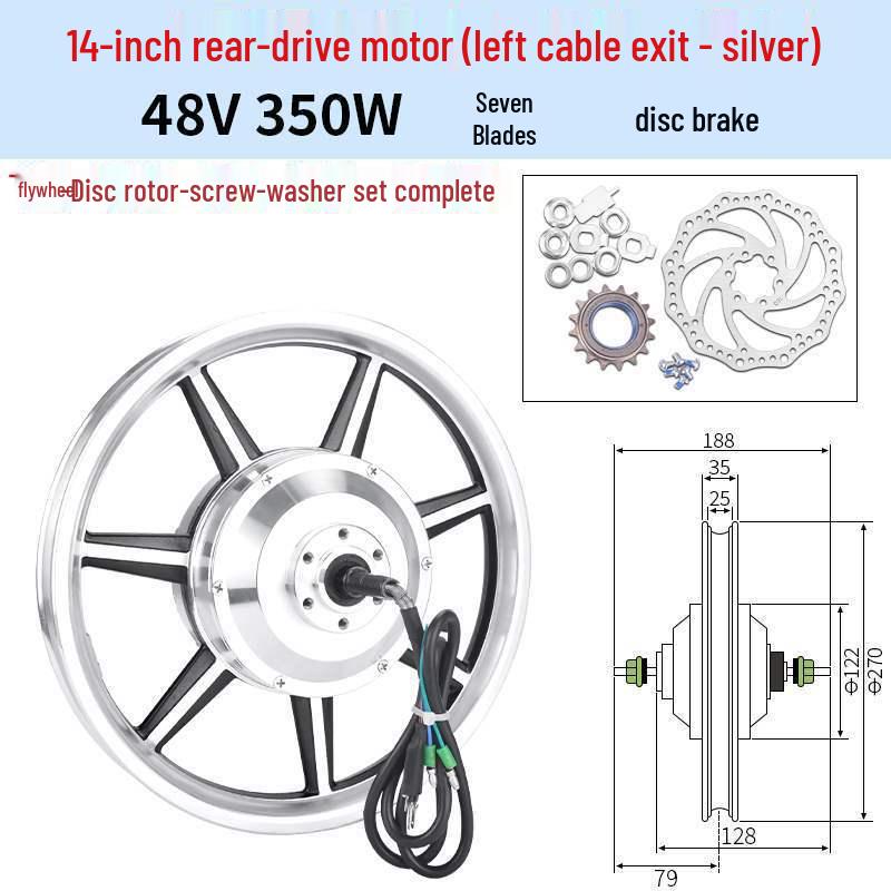 14-дюймовый складной электрический велосипед с высокоскоростным передним и задним мотор-колесом 36В/48В 350Вт/400Вт/500Вт