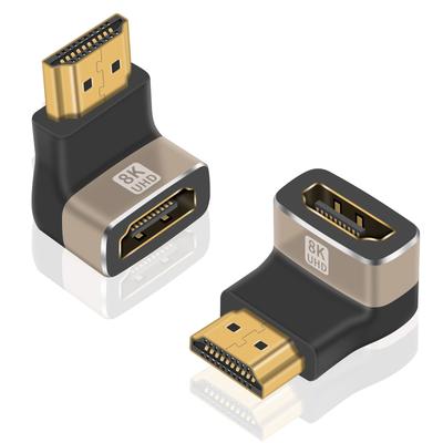 Duttek Конвертер HDMI 8K Адаптер-конвертер HDMI Папа-Мама Адаптер HDMI 8K 90 градусов Высокоскоростной адаптер HDMI 48 Гбит/с Поддерживает передачу 8K для