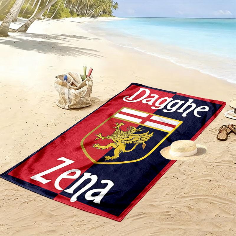 Genoa C.F.C Beach Towel, Large Soft Quick Dry Towel for Beach Camping Swimming