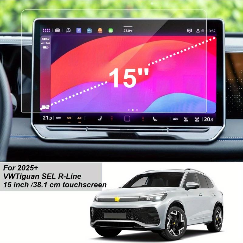 Закаленное Стекло Для VOLKSWAGEN VW Tiguan 2025 Tiguan SEL R-Line Экран Автомобильной Навигации Дисплей Высокой Четкости Устойчивое к Царапинам