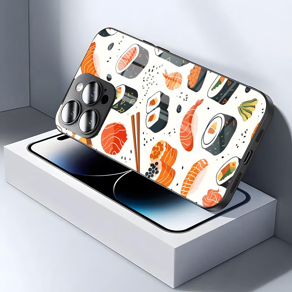 Cartoon Sushi Good Phone Case For IPhone 17 Pro Max 16 15 14 Pro Max 13 11 X Xs Xr 8 7Plus Glass Cover